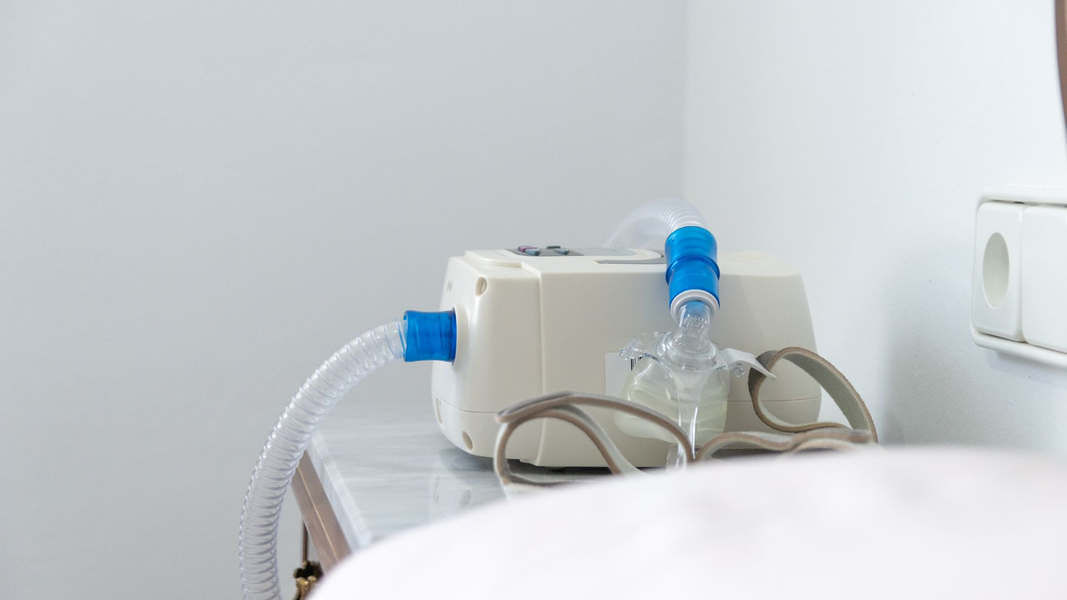 cpap on the side table